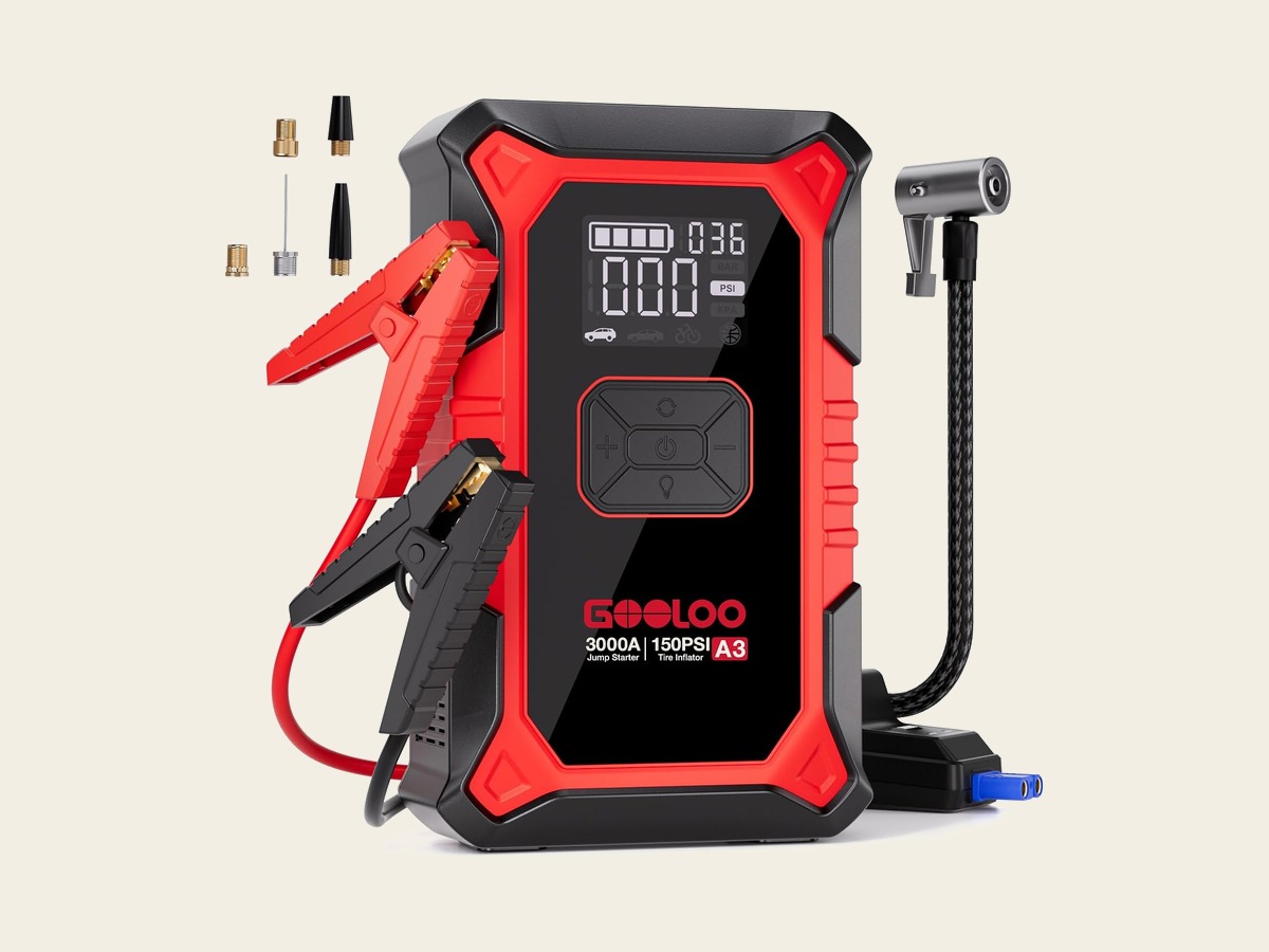GOOLOO A3 Jump Starter with Air Compressor
